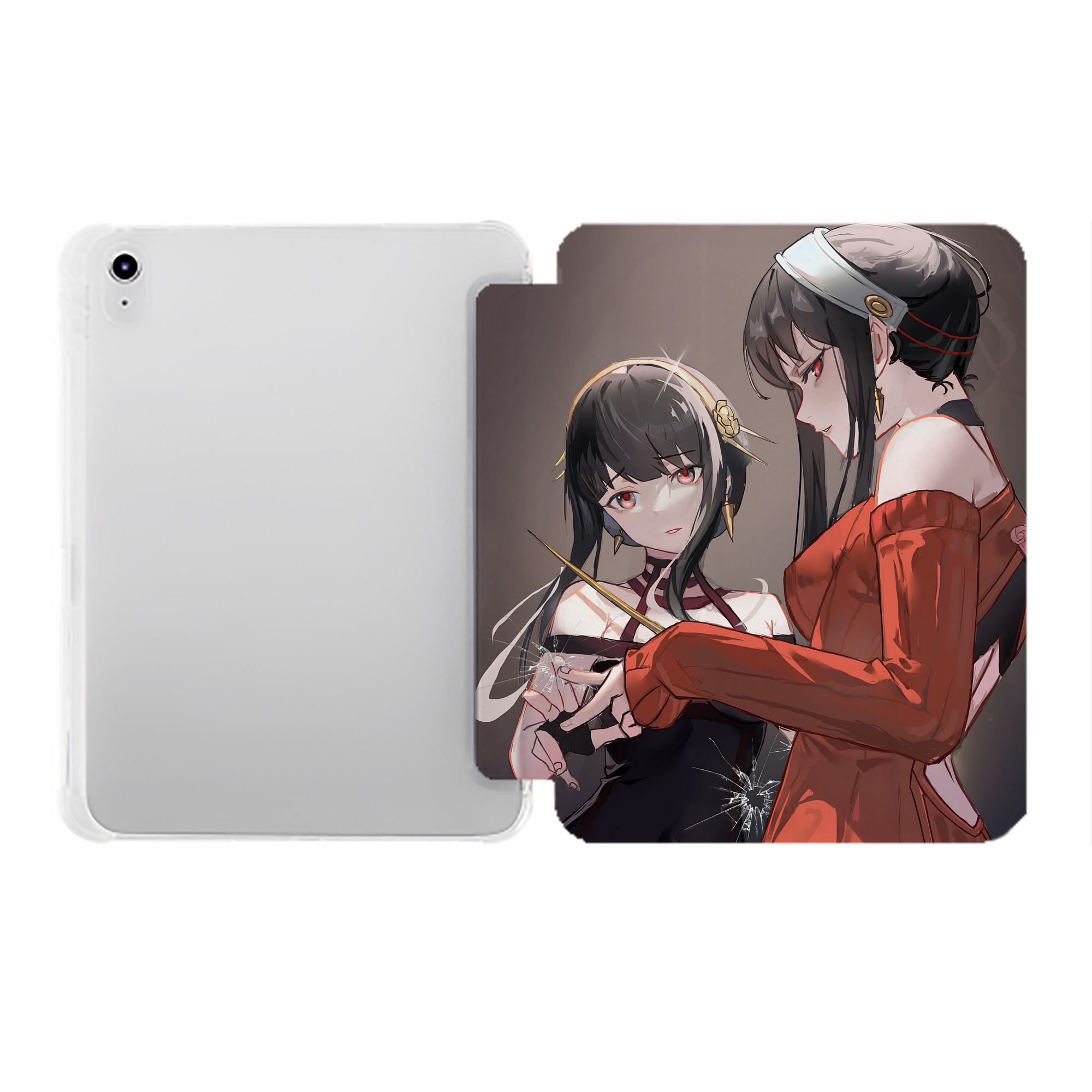 （画像用） SPY×FAMILY间谍家家酒 IPad ケース ペン収納付き 三つ折りスタンド PUレザー×シリコン 対応機種9.5/10.5/10.9インチ